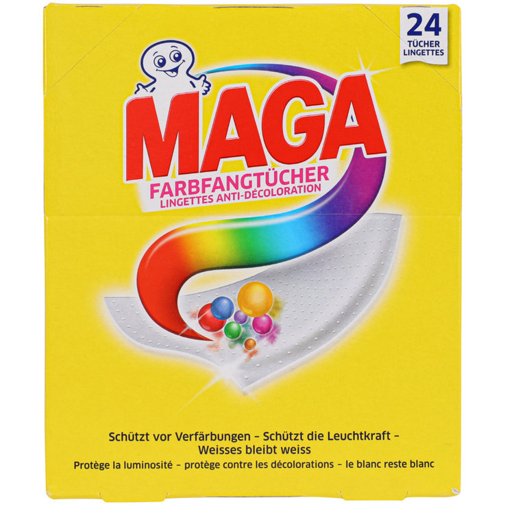 Farben aufnehmen und Kleidung schützen mit unserem Produkt MAGA Farbfangtücher