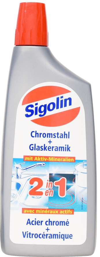 Sigolin 2in1 Reiniger - Für strahlenden Glanz auf CERAN®-Glaskeramik und Chromstahl